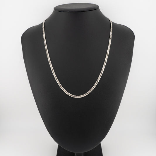 【新品仕上げ中古】Pt850 プラチナ喜平ネックレス(6面カットダブル) 50cm/20.3g 造幣局刻印あり(ホールマーク)kihei