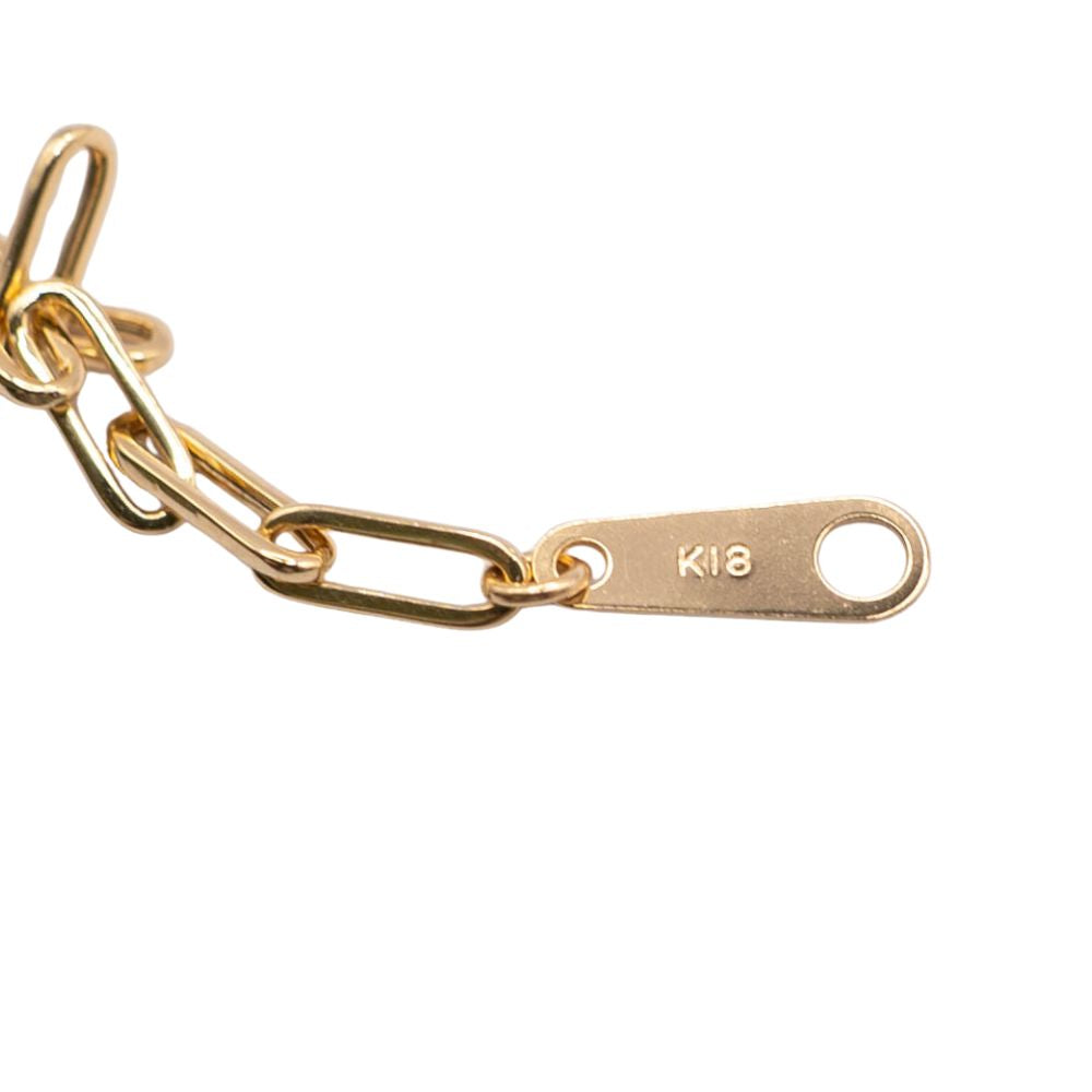 【新品】K18 18金 中空 ペーパークリップチェーンネックレス 40cm/2g