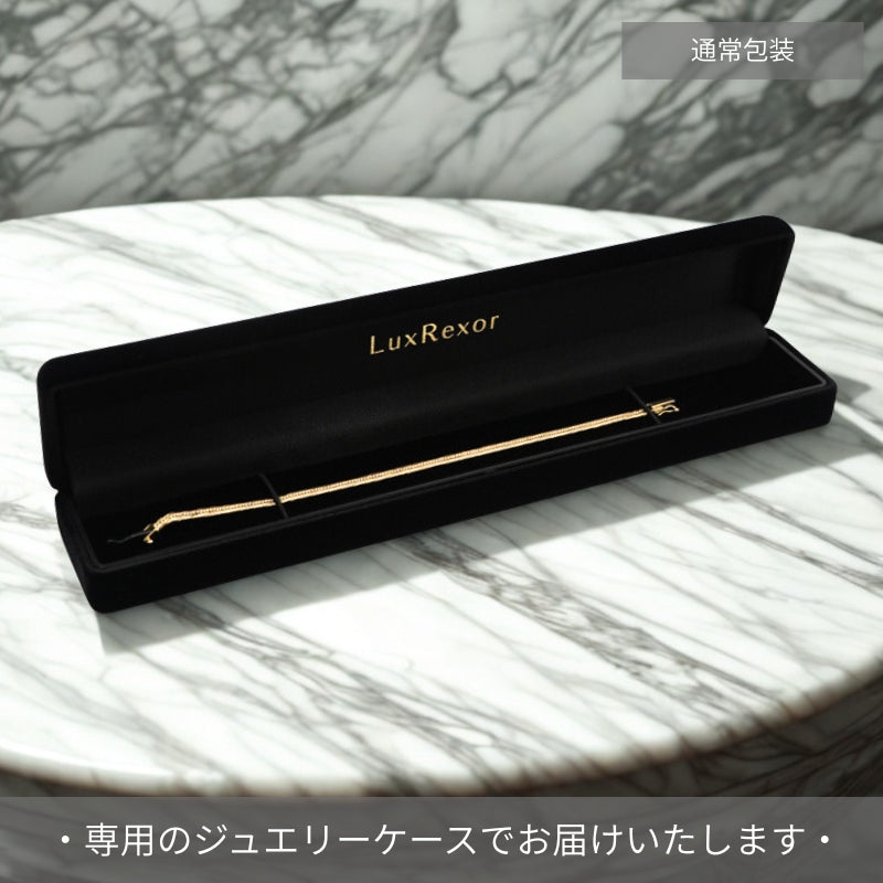 【新品】K18 18金 中空喜平ブレスレット(2面カットクワドループル)16cm/2.5g