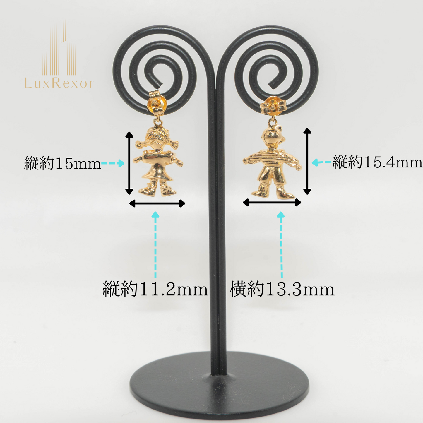 【新品仕上げ】K18 18金 ドールピアス 5.9g
