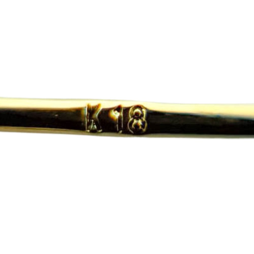 【新品】K18 18金 中空フープピアス(3mm×20mm)1.4g