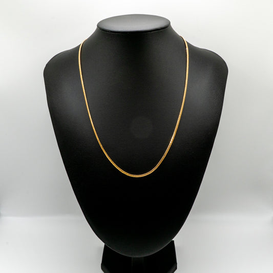 【新品仕上げ中古】K18 18金 喜平ネックレス(6面カットダブル) 50cm/9.9g 造幣局刻印あり(ホールマーク)kihei