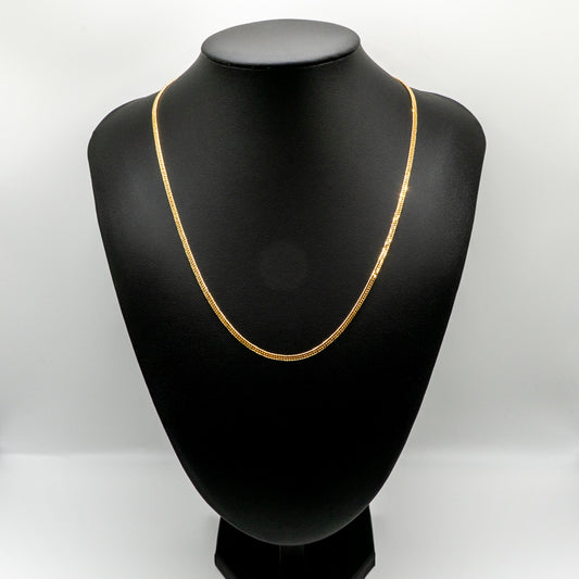 【新品仕上げ中古】K18 18金 喜平ネックレス(6面カットダブル) 50cm/10g 造幣局刻印あり(ホールマーク)kihei