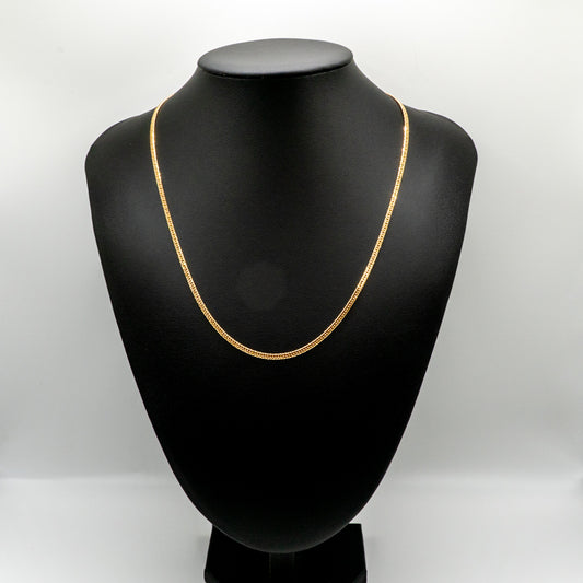 【新品仕上げ中古】K18 18金 喜平ネックレス(6面カットダブル) 50cm/10.1g 造幣局刻印あり(ホールマーク)kihei