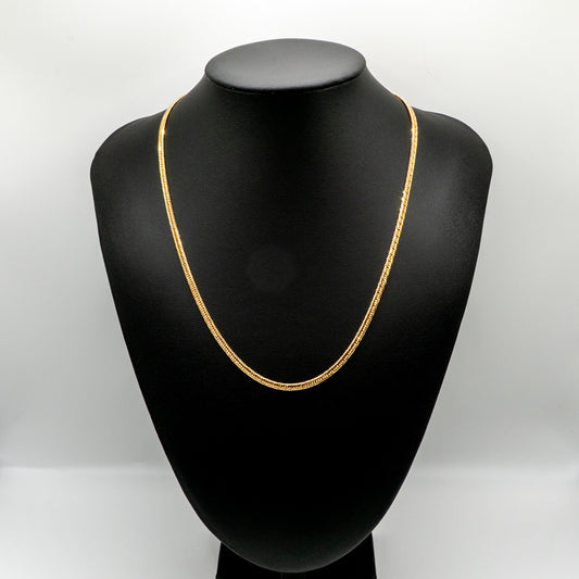 【新品仕上げ中古】K18 18金 喜平ネックレス(8面カットトリプル) 50cm/12.4g 造幣局刻印あり(ホールマーク)kihei