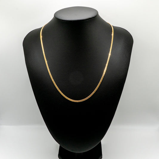 【新品仕上げ中古】K18 18金 喜平ネックレス(6面カットダブル) 50cm/10.1g 造幣局刻印あり(ホールマーク)kihei