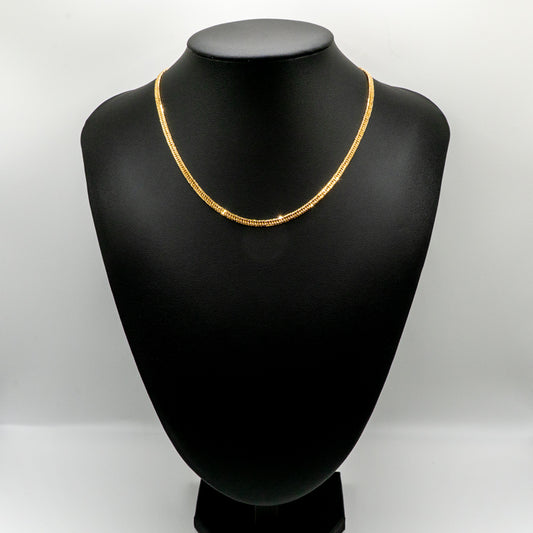 【新品仕上げ中古】K18 18金 喜平ネックレス(8面カットトリプル) 40cm/10.3g 造幣局刻印あり(ホールマーク)kihei