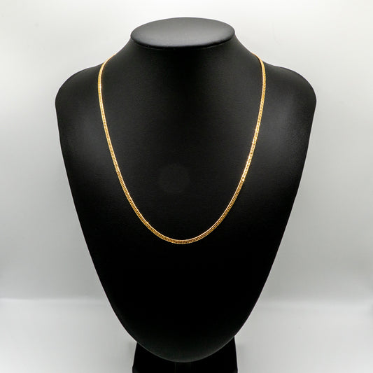 【新品仕上げ中古】K18 18金 喜平ネックレス(6面カットダブル) 50cm/10g 造幣局刻印あり(ホールマーク)kihei