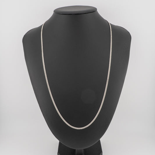 【新品仕上げ中古】Pt900 プラチナ 喜平ネックレス(6面カットダブル) 60cm/12.1g 造幣局刻印あり(ホールマーク)kihei