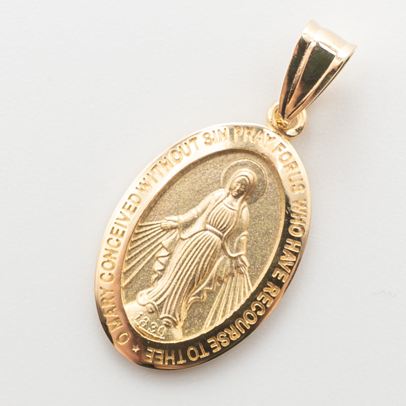【新品】K18 18金 聖母マリア 不思議のメダイ ゴールドペンダントトップ 約2.2g