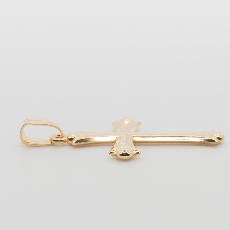 【新品】K18 18金 十字架 ゴールド クロスペンダントトップ 約1g 中空