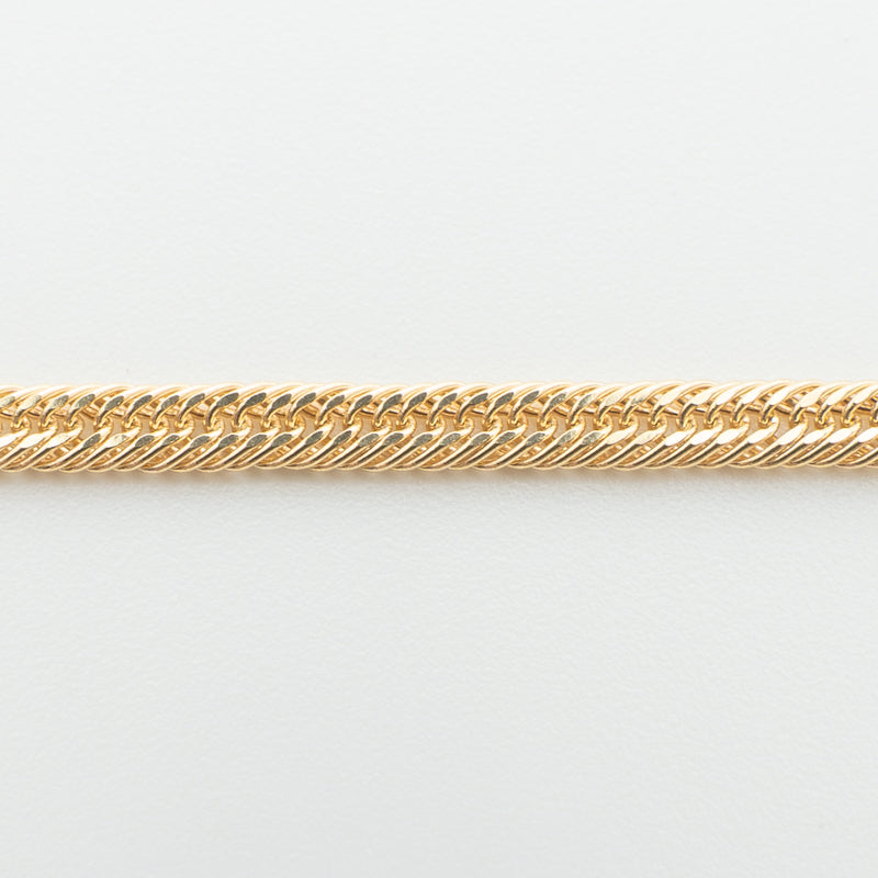 【新品】K18 18金 中空喜平ブレスレット(2面カットクワドループル)16cm/2.5g