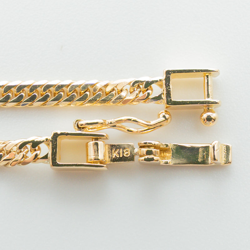 【新品仕上げ中古】K18 18金 喜平ネックレス (6面カットダブル) 50cm/10g 造幣局刻印あり(ホールマーク)kihei