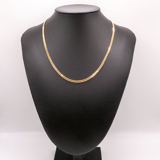 【新品仕上げ中古】K18 18金 喜平ネックレス (12面カットトリプル) 45cm/11.4g 造幣局刻印あり(ホールマーク)kihei