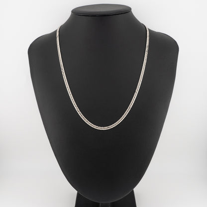 【新品仕上げ中古】Pt850 プラチナ喜平ネックレス(6面カットダブル) 50cm/20.3g 造幣局刻印あり（ホールマーク）kihei