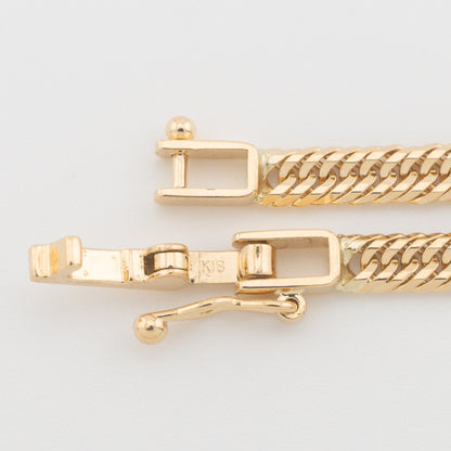 【新品仕上げ中古】K18 18金 喜平ブレスレット(12面カットトリプル) 19cm/5.2g 造幣局刻印あり（ホールマーク）kihei