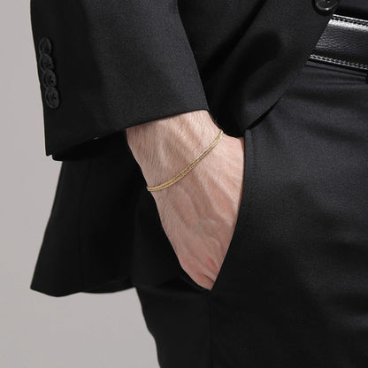 【新品】K18 18金 中空喜平ブレスレット（2面カットクワドループル）18cm/2.6g kihei