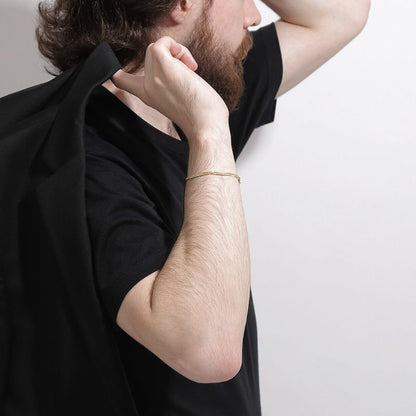 【新品】K18 18金 中空喜平ブレスレット（2面カットクワドループル）18cm/2.6g kihei