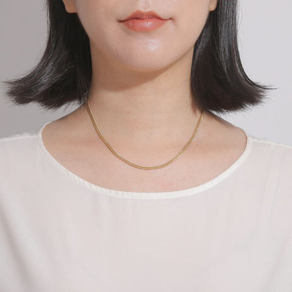 【新品】K18 18金 中空喜平ネックレス（2面カットクワドループル）43cm/5g kihei