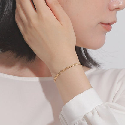 【新品】K18 18金喜平ブレスレット（8面カットトリプル）16cm/4g 造幣局刻印あり（ホールマーク）kihei