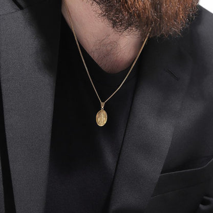 【新品】K18 18金 聖母マリア 不思議のメダイ ゴールドペンダントトップ 約2.2g