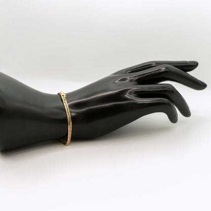 【新品仕上げ】K18 18金喜平ブレスレット(8面カットトリプル) 18cm/5.1g kihei