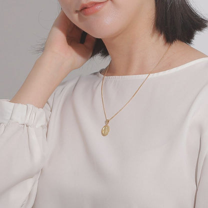 【新品】K18 18金 聖母マリア 不思議のメダイ ゴールドペンダントトップ 約2.2g