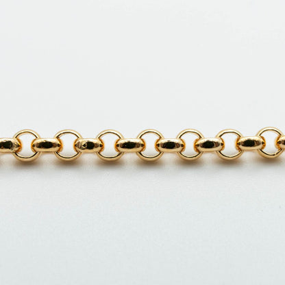 【新品】K18 18金 中空 ロロチェーンブレスレット18cm/5.2g