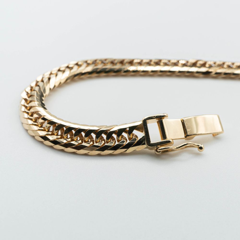 【新品】K18 18金喜平ブレスレット（20面カットトリプル）18cm/18g 造幣局刻印あり（ホールマーク）kihei