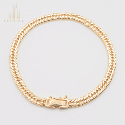 【新品仕上げ】K18 18金喜平ブレスレット（14面カットトリプル）18cm/9.8g kihei