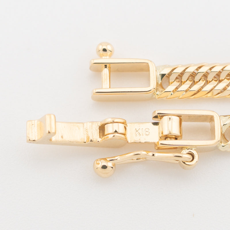 【新品仕上げ中古】K18 18金 喜平ブレスレット(12面カットトリプル) 18cm/5g 造幣局刻印あり（ホールマーク）kihei