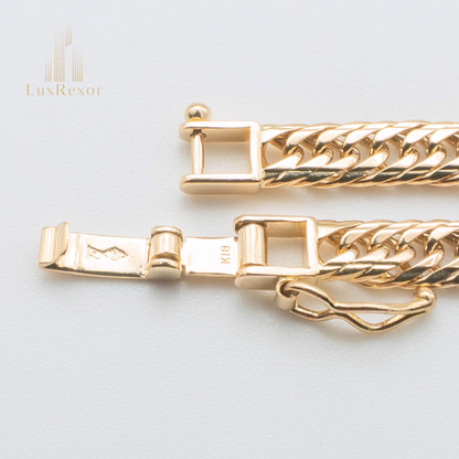 【新品仕上げ】K18 18金喜平ブレスレット（14面カットトリプル）18cm/9.8g kihei