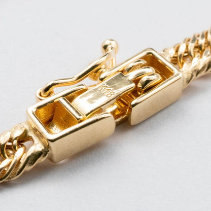 【新品】K18 18金 中空喜平ブレスレット（2面カットクワドループル）18cm/2.6g kihei