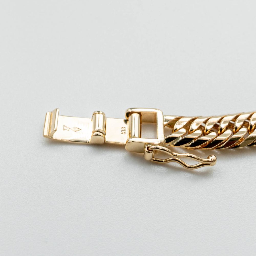 【新品】K18 18金喜平ブレスレット（20面カットトリプル）18cm/18g 造幣局刻印あり（ホールマーク）kihei