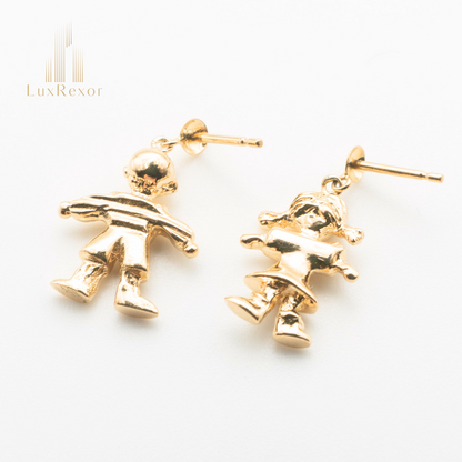 【新品仕上げ】K18 18金 ドールピアス 5.9g