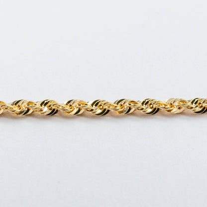 【新品】K18 18金 中空シャイニーロープチェーンネックレス 50cm/2.4g（アジャスター付き）