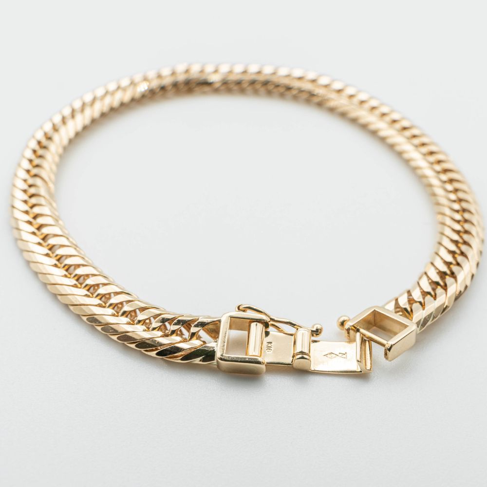 【新品】K18 18金喜平ブレスレット（20面カットトリプル）18cm/18g 造幣局刻印あり（ホールマーク）kihei