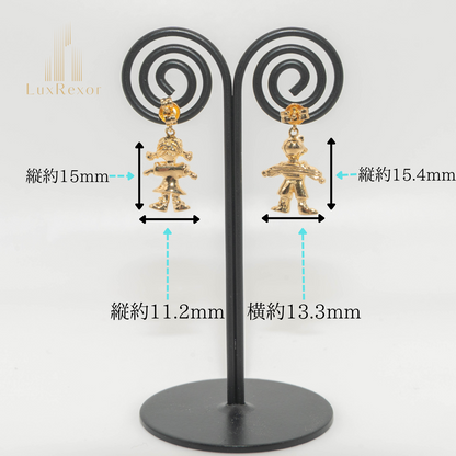 【新品仕上げ】K18 18金 ドールピアス 5.9g