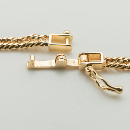 【新品仕上げ】K18 18金喜平ネックレス(12面カットトリプル) 50cm/12.3g kihei