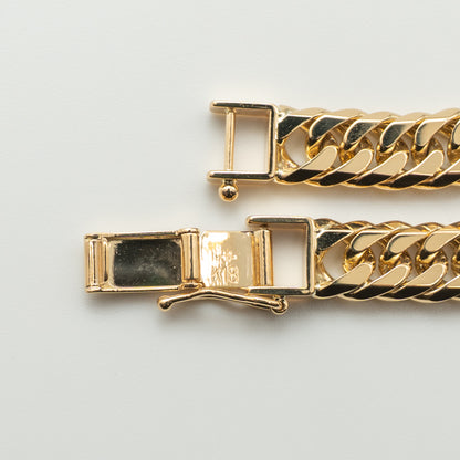 【新品仕上げ中古】K18 18金喜平ネックレス (6面カットダブル) 50cm/99.8g kihei