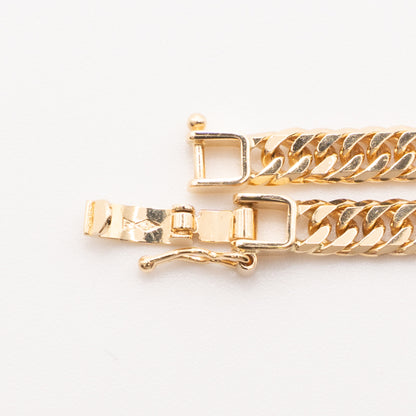 【中古A】K18 18金 喜平ブレスレット(6面カットダブル) 18cm10.1g 造幣局刻印あり（ホールマーク）kihei