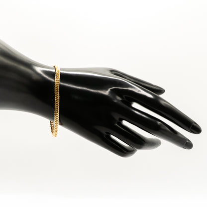 【中古A】K18 18金 喜平ブレスレット(6面カットダブル) 18cm10.1g 造幣局刻印あり（ホールマーク）kihei