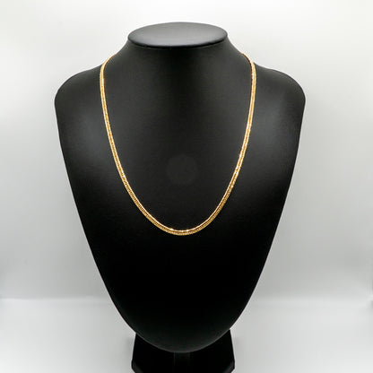 【新品仕上げ中古】K18 18金 喜平ネックレス(12面カットトリプル) 50cm/12.4g 造幣局刻印あり（ホールマーク）kihei