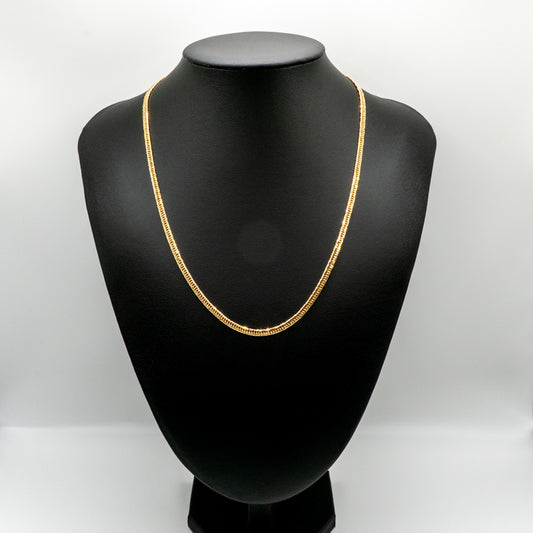 【新品仕上げ中古】K18 18金 喜平ネックレス(12面カットトリプル) 50cm/12.4g 造幣局刻印あり（ホールマーク）kihei