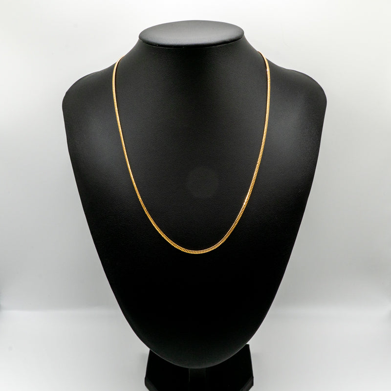 【新品仕上げ中古】K18 18金 喜平ネックレス(6面カットダブル) 50cm/9.9g 造幣局刻印あり（ホールマーク）kihei