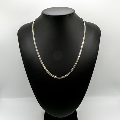 【新品仕上げ中古】Pt850 プラチナ850 喜平ネックレス(6面カットダブル) 50cm/20.3g 造幣局刻印あり（ホールマーク）kihei