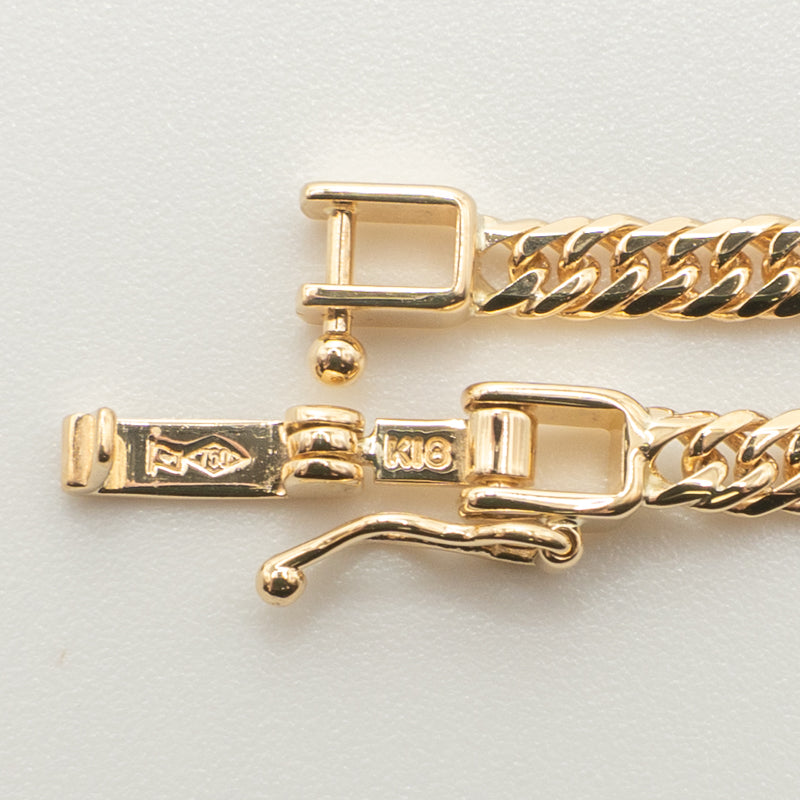 【新品仕上げ中古】K18 18金 喜平ネックレス(6面カットダブル) 50cm/11.3g 造幣局刻印あり（ホールマーク）kihei