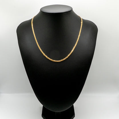 【新品仕上げ中古】K18 18金 喜平ネックレス(6面カットダブル) 50cm/11.3g 造幣局刻印あり（ホールマーク）kihei