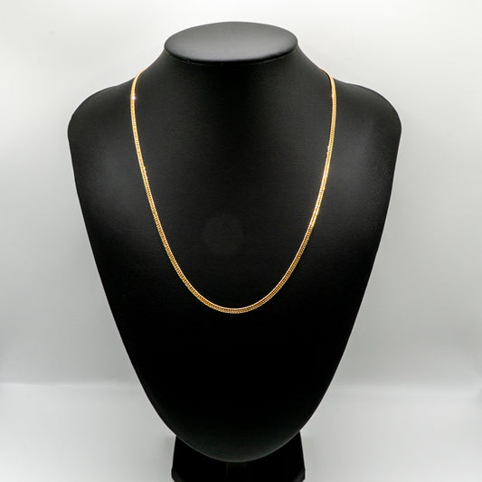 【新品仕上げ中古】K18 18金 喜平ネックレス(6面カットダブル) 50cm/10.1g 造幣局刻印あり（ホールマーク）kihei