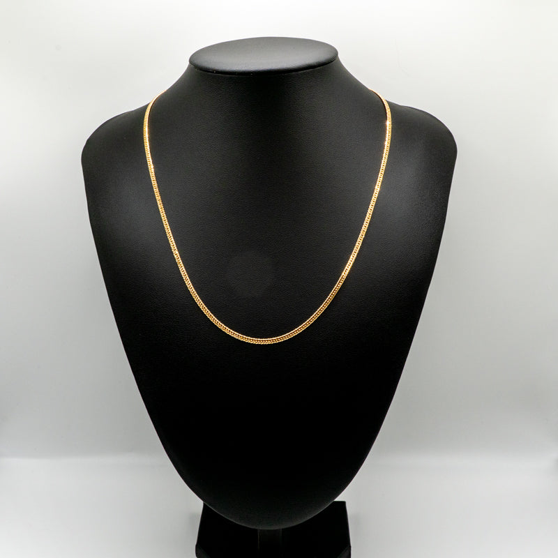 【新品仕上げ中古】K18 18金 喜平ネックレス(6面カットダブル) 50cm/10.1g 造幣局刻印あり（ホールマーク）kihei